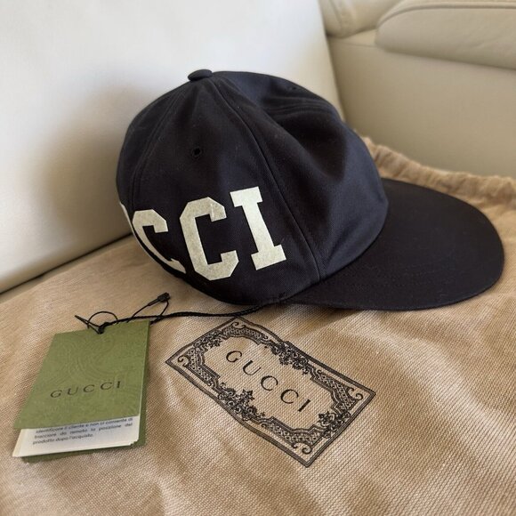 NWT GUCCI CAP MONOGRAM DAD BASEBALL GG LOGO 751400 4HA0M 1077 BLACK - Picture 6 of 11